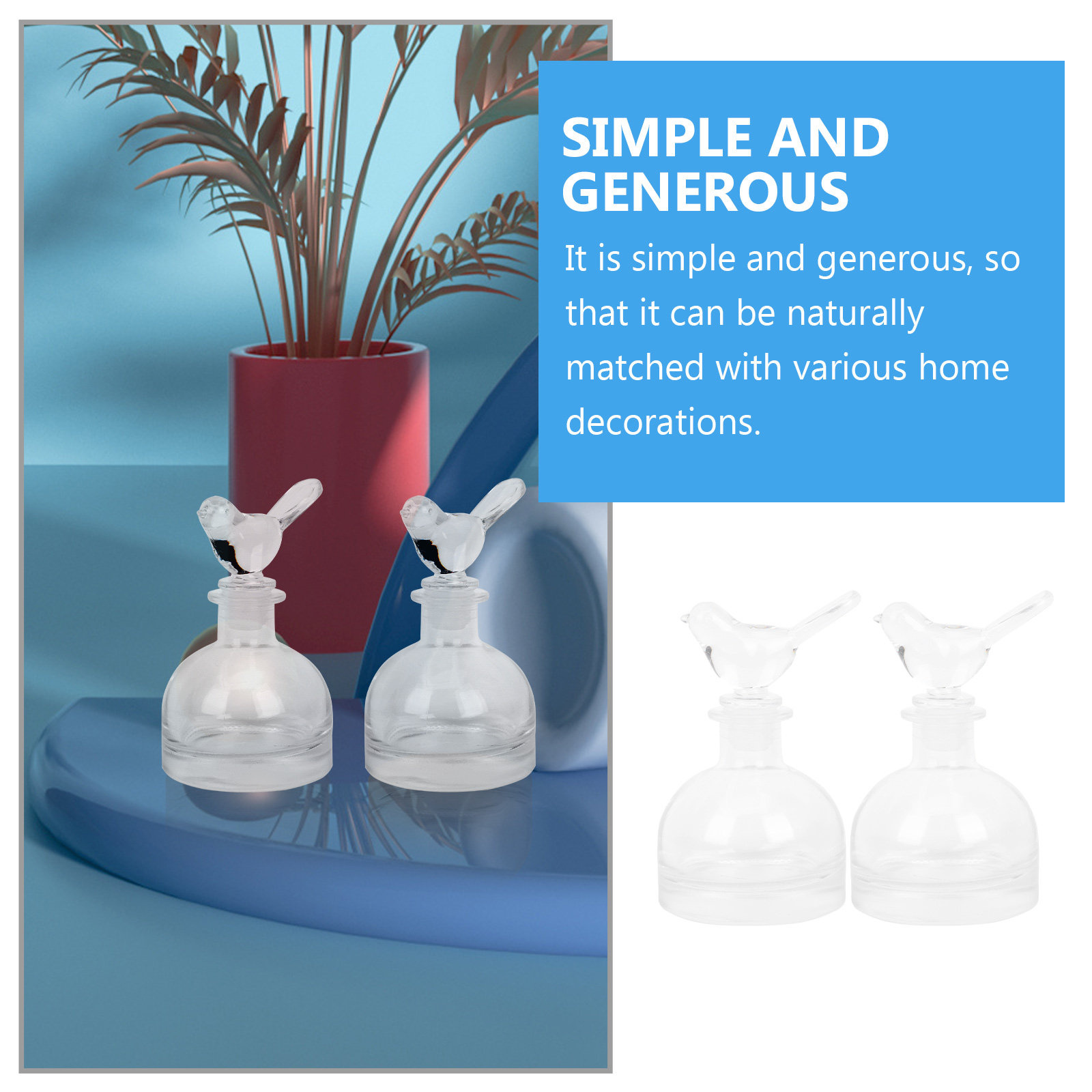 2Pcs Glass Perfume Bottles Pre - đánh giá và giá Home Fragrances