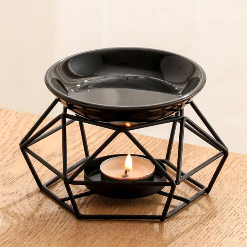 Ceramic Bowl Iron Rack Black C - đánh giá và giá Home Fragrance Oil Burner